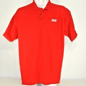 IGA Grocery Store Red Polo Shirt Employee Uniform NEW Size L Large